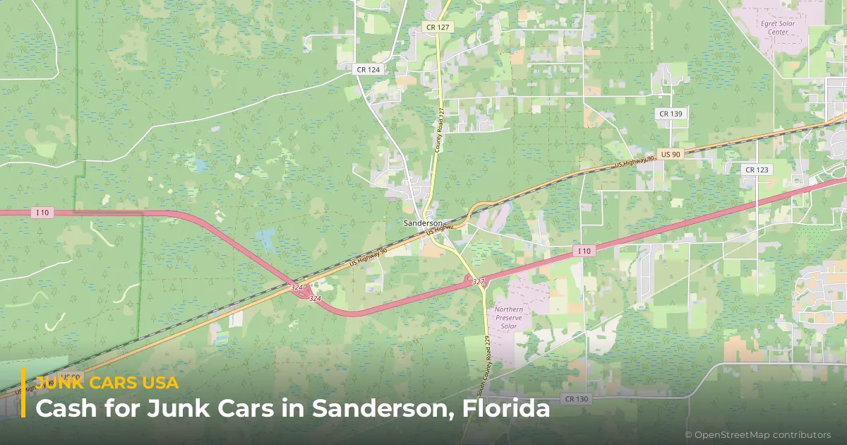 Sanderson, FL service area map