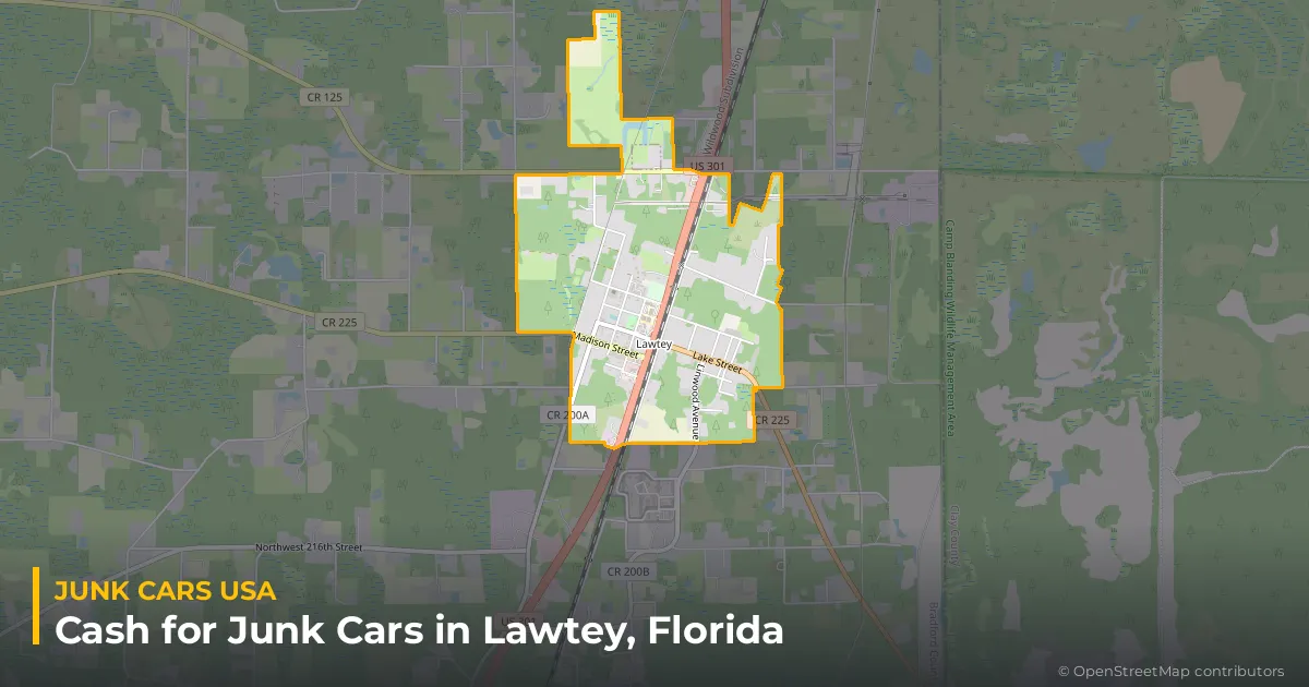 Lawtey, FL service area map