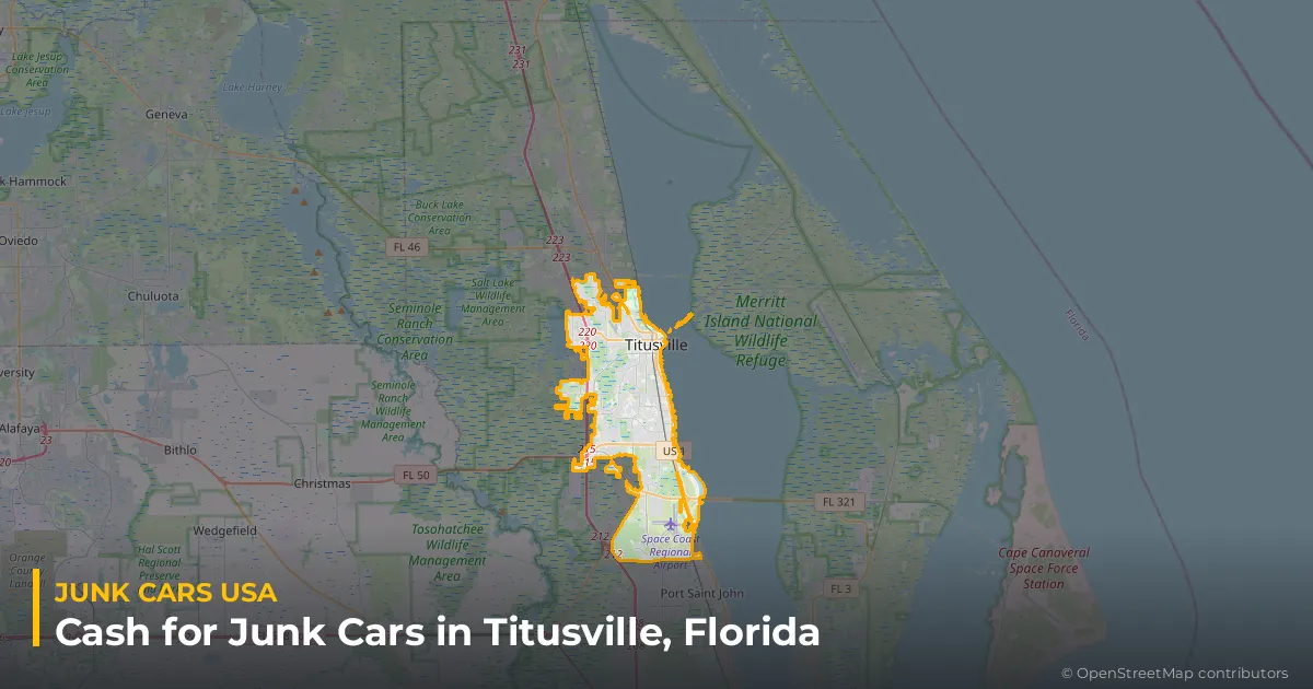 Titusville, FL service area map