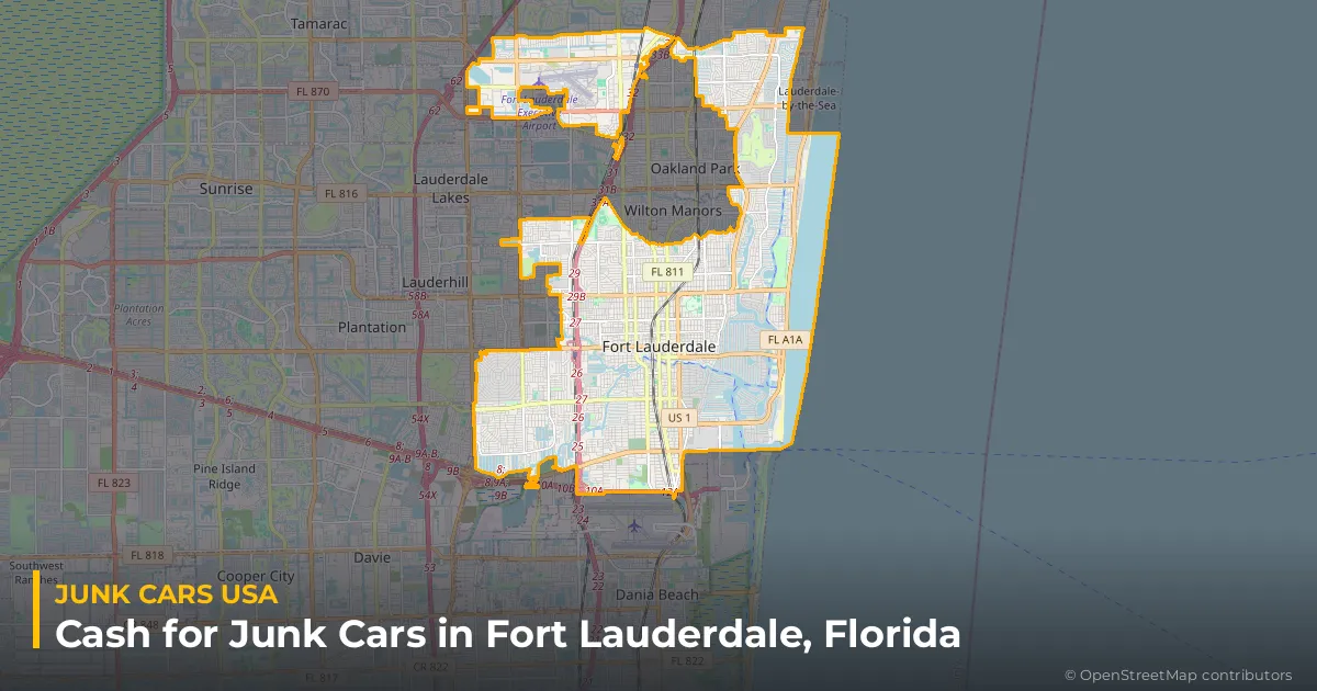 Fort Lauderdale, FL service area map