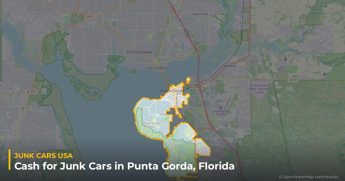 Punta Gorda, FL service area map