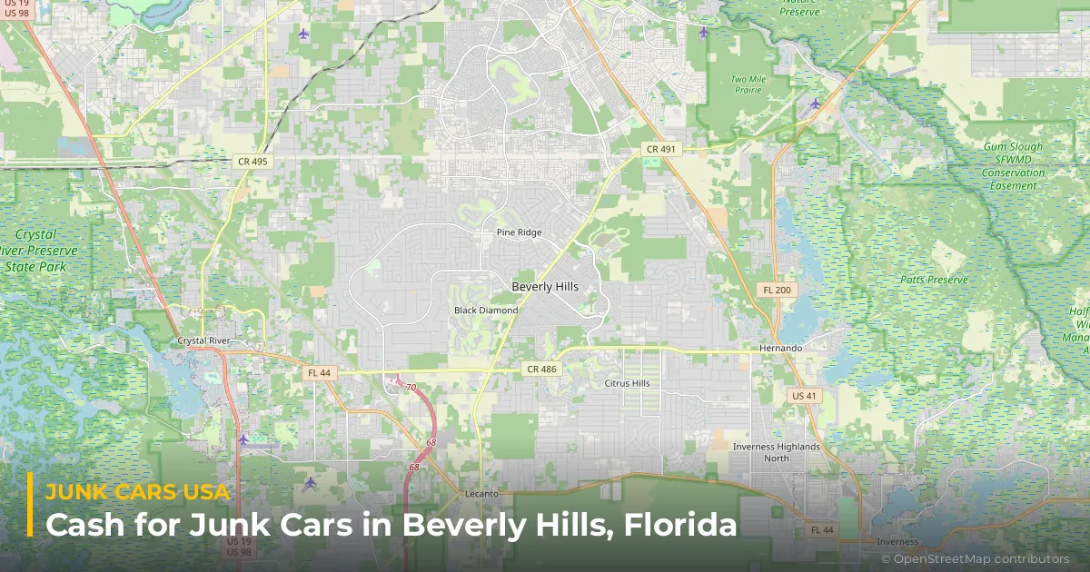Beverly Hills, FL service area map