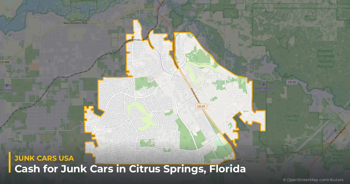 Citrus Springs, FL service area map
