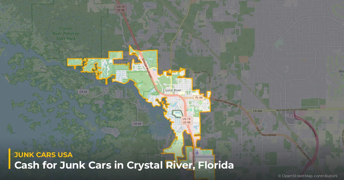 Crystal River, FL service area map
