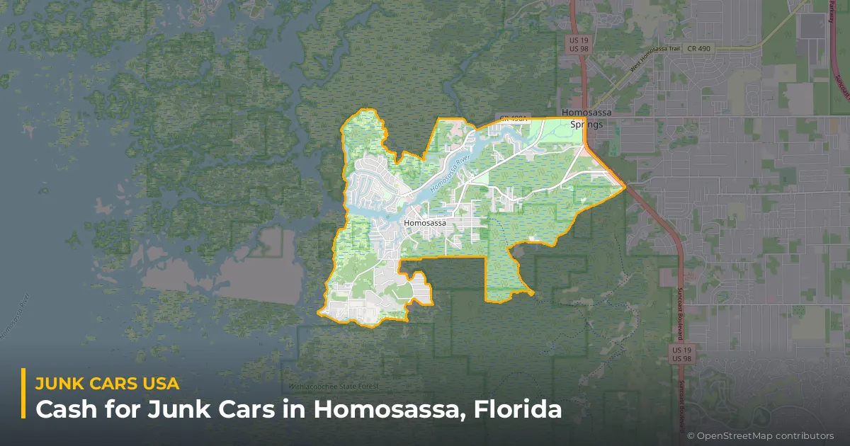Homosassa, FL service area map