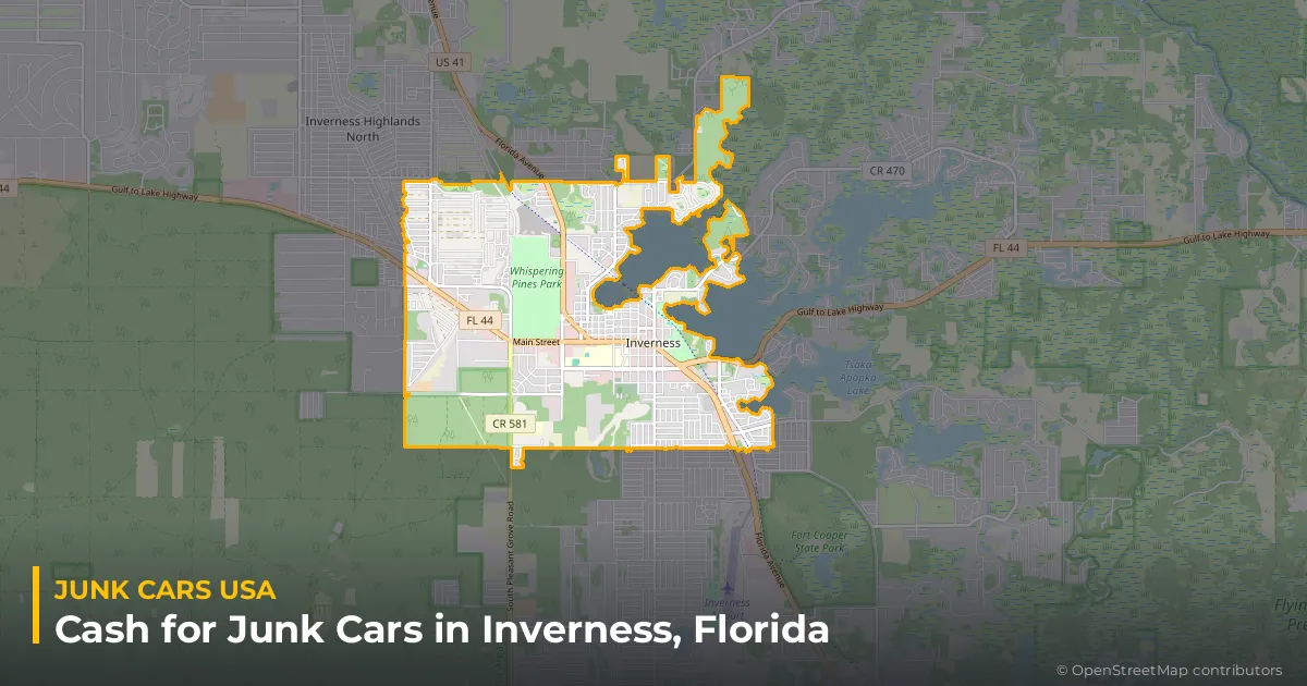 Inverness, FL service area map