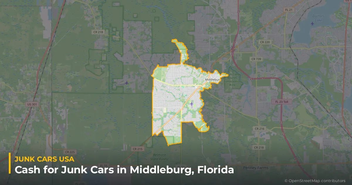 Middleburg, FL service area map