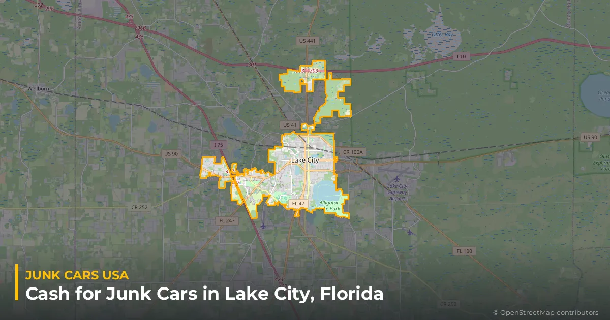 Lake City, FL service area map