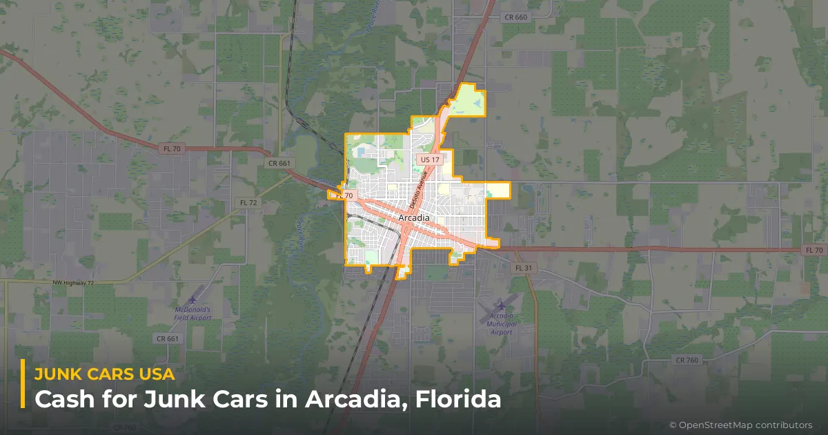 Arcadia, FL service area map