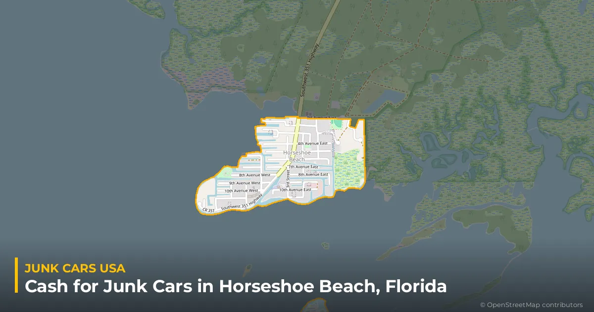 Horseshoe Beach, FL service area map