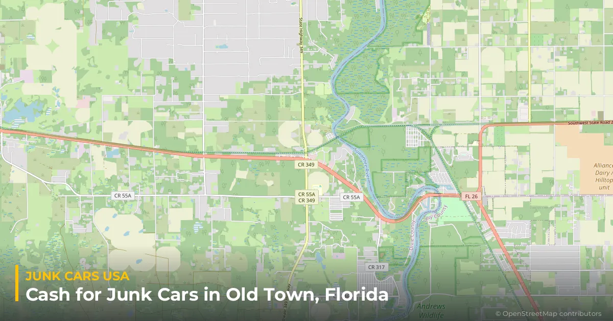 Old Town, FL service area map
