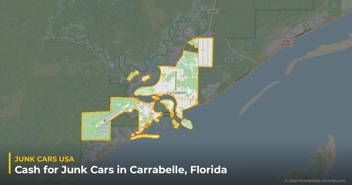 Carrabelle, FL service area map