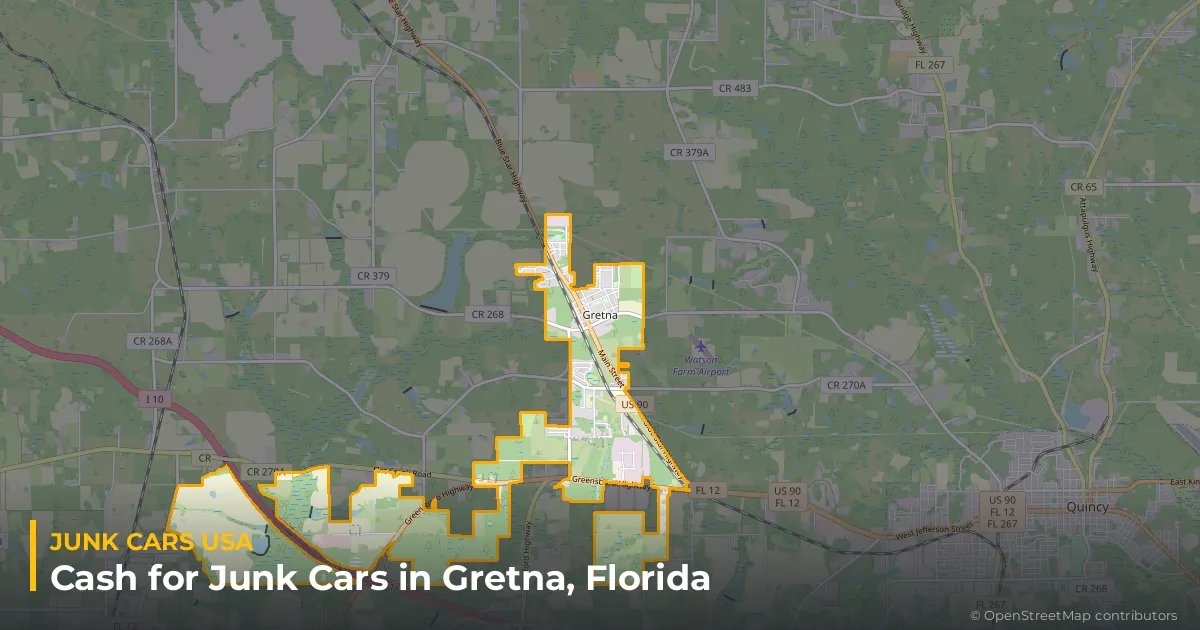 Gretna, FL service area map