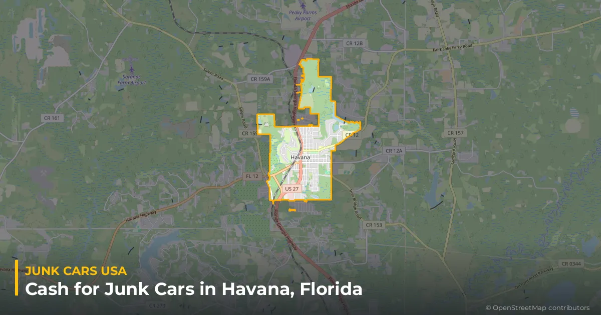 Havana, FL service area map