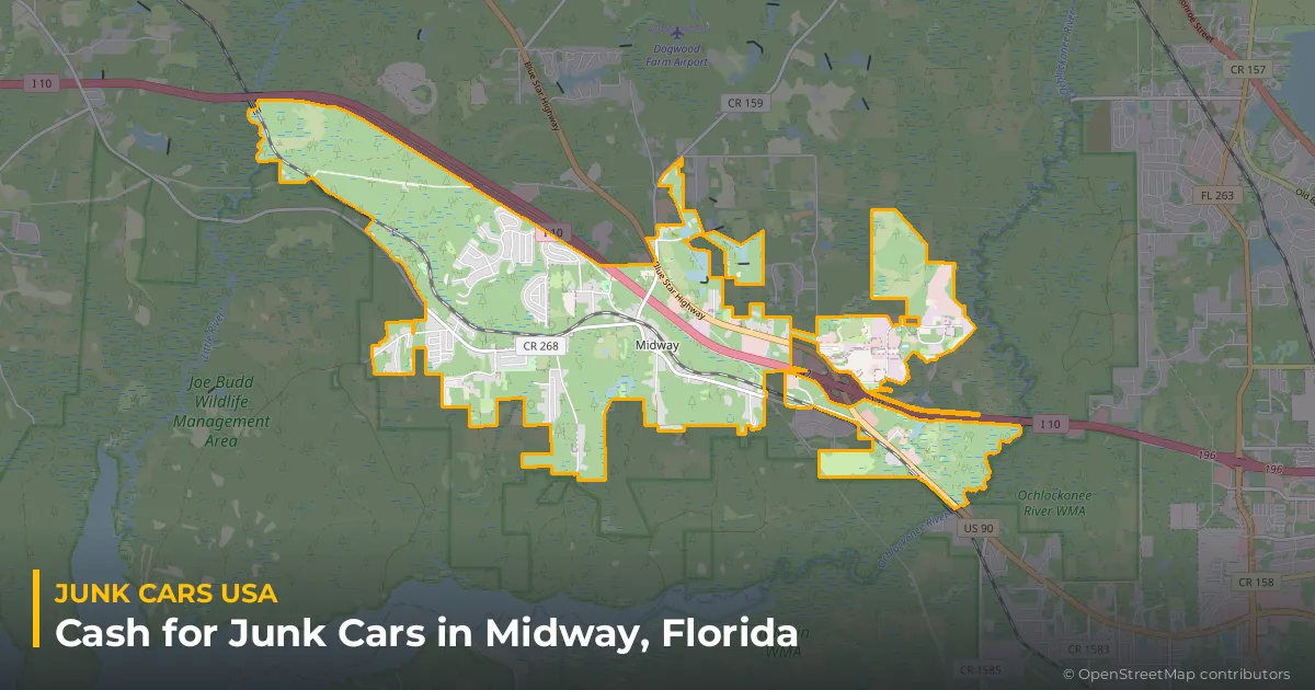 Midway, FL service area map