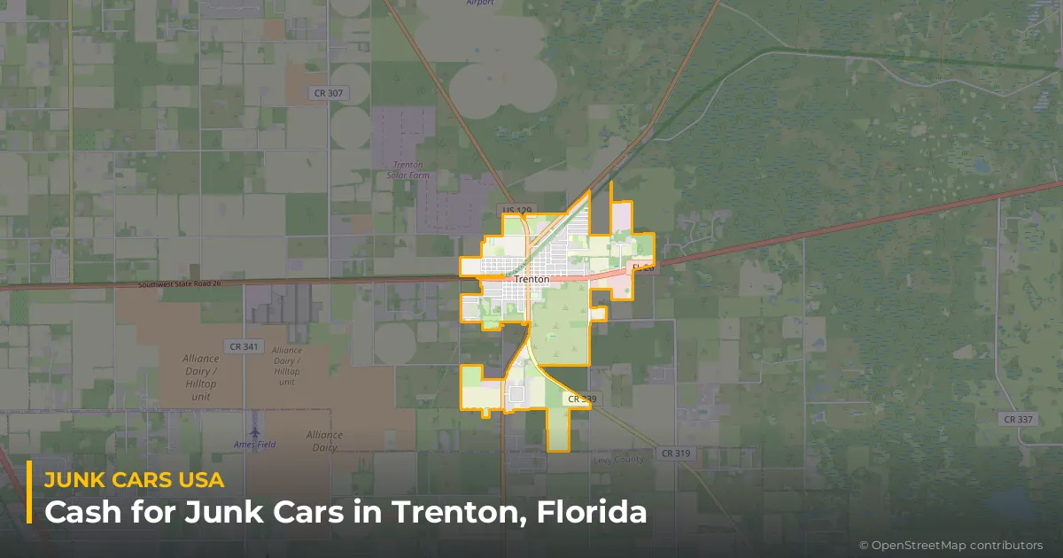 Trenton, FL service area map
