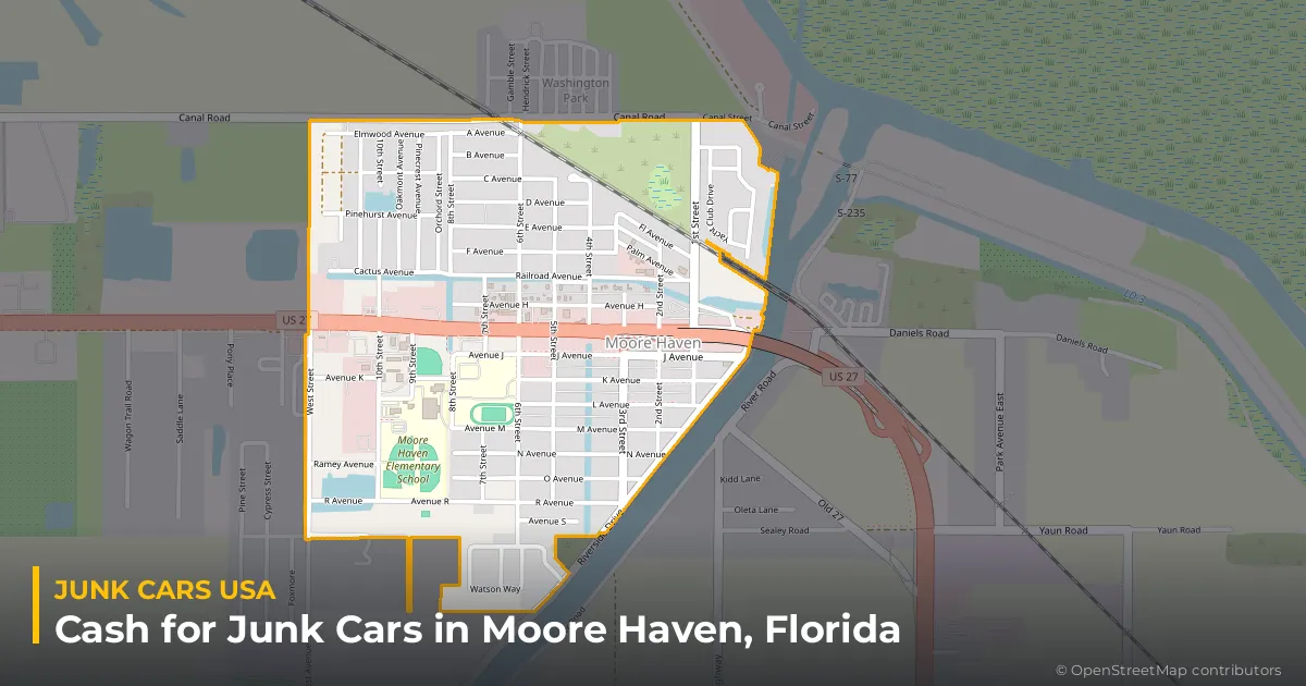 Moore Haven, FL service area map