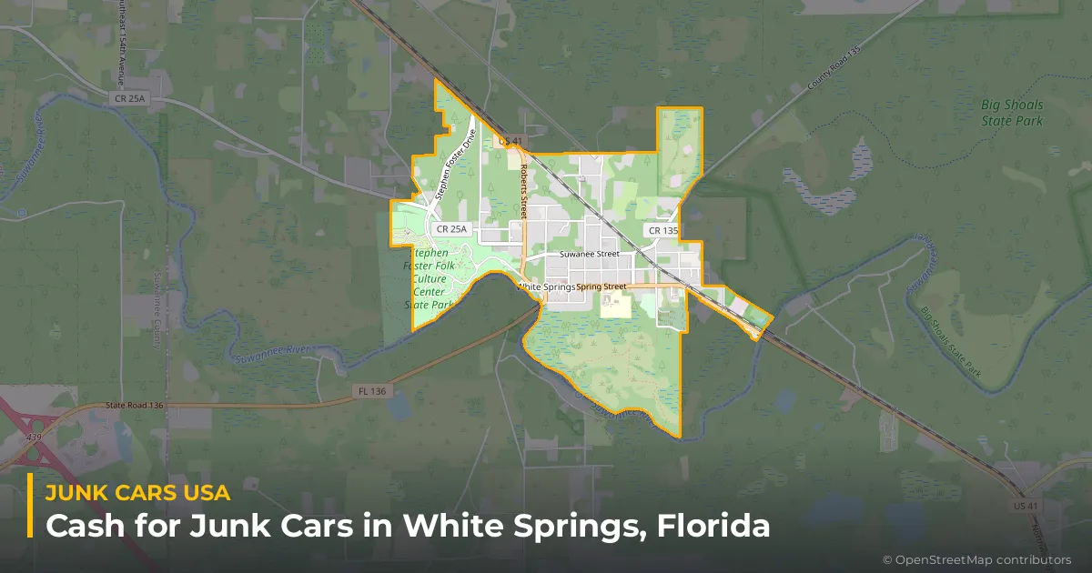 White Springs, FL service area map