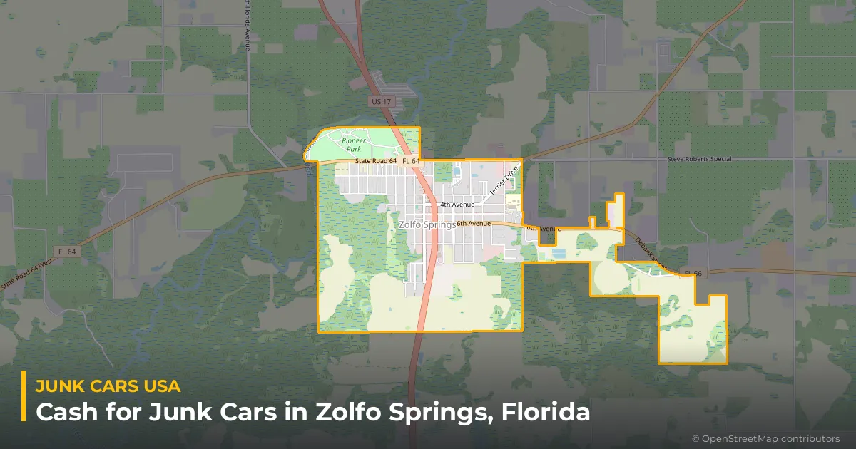 Zolfo Springs, FL service area map
