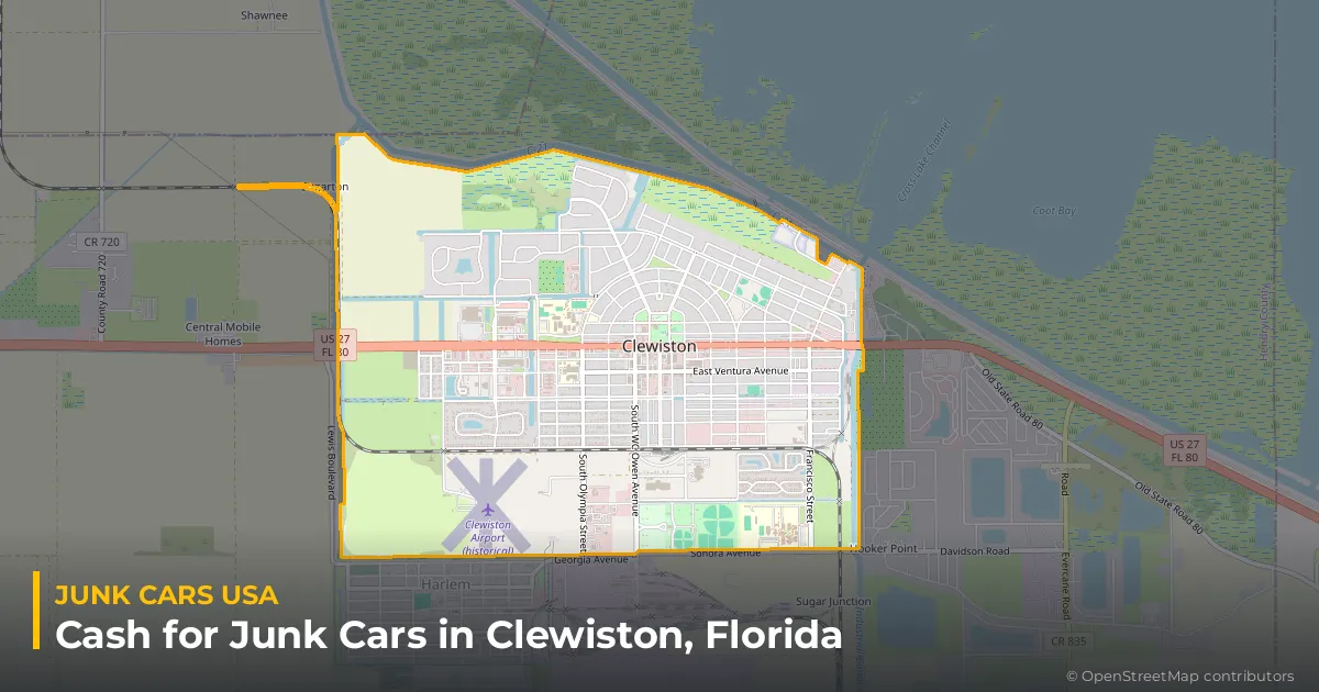 Clewiston, FL service area map