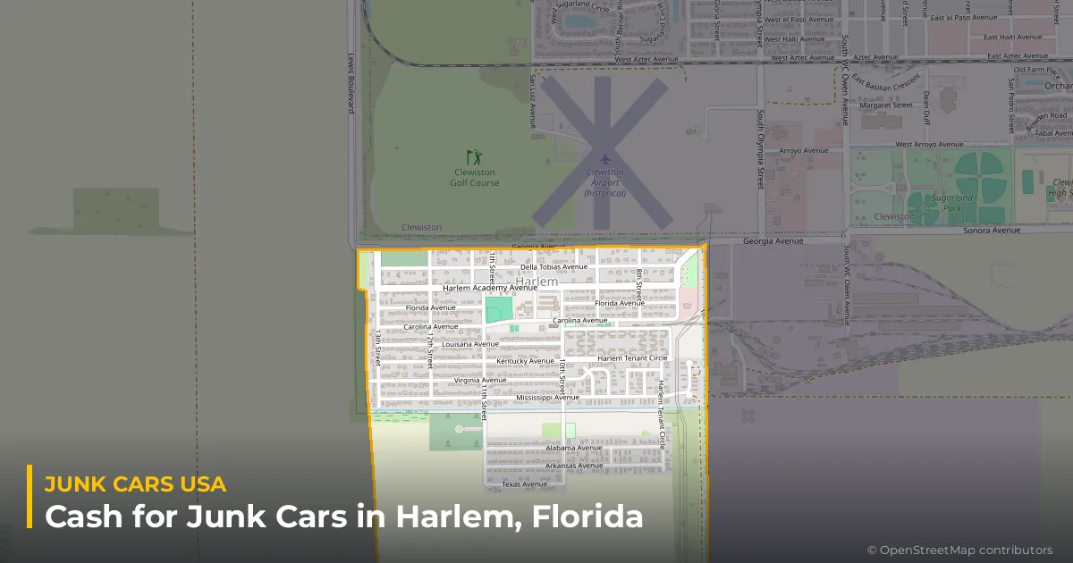 Harlem, FL service area map