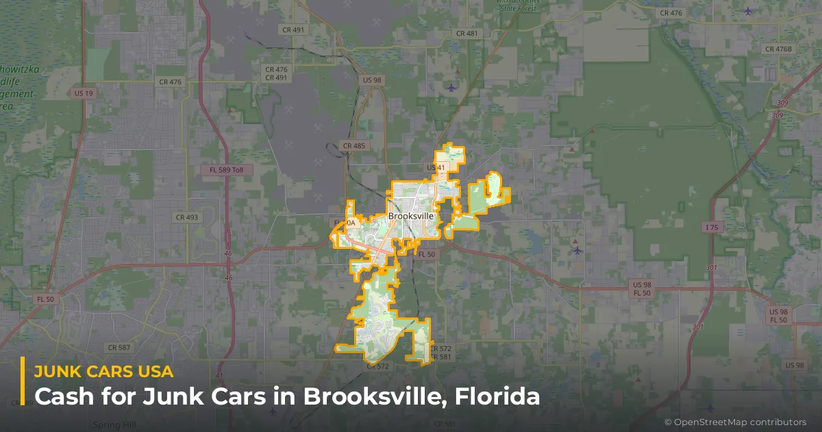 Brooksville, FL service area map