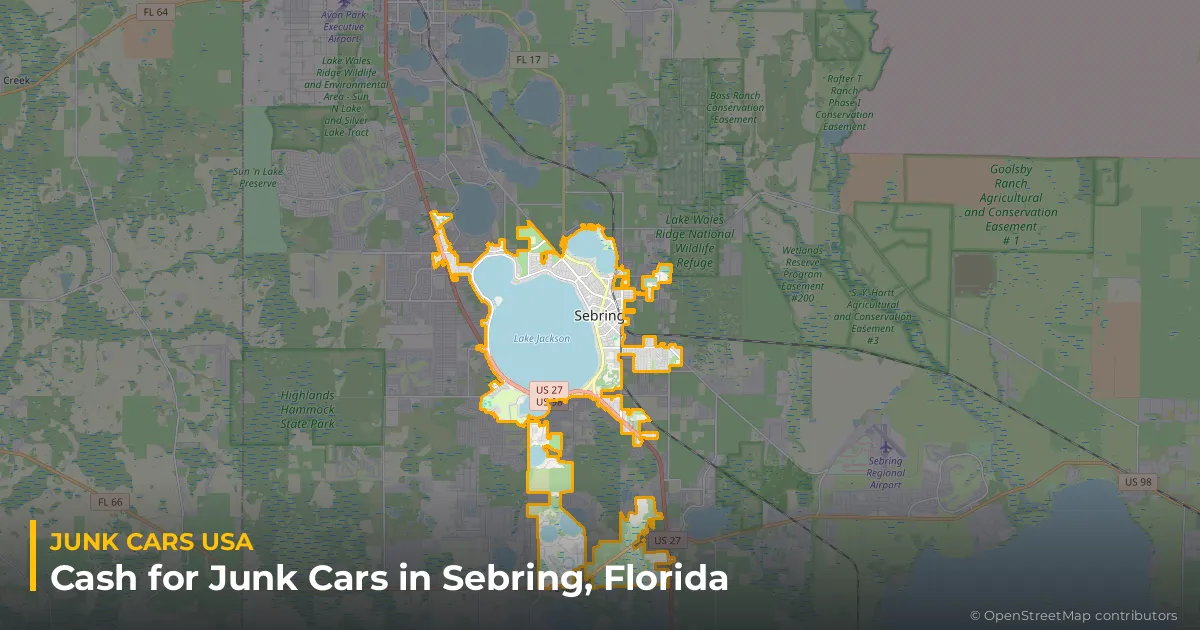 Sebring, FL service area map