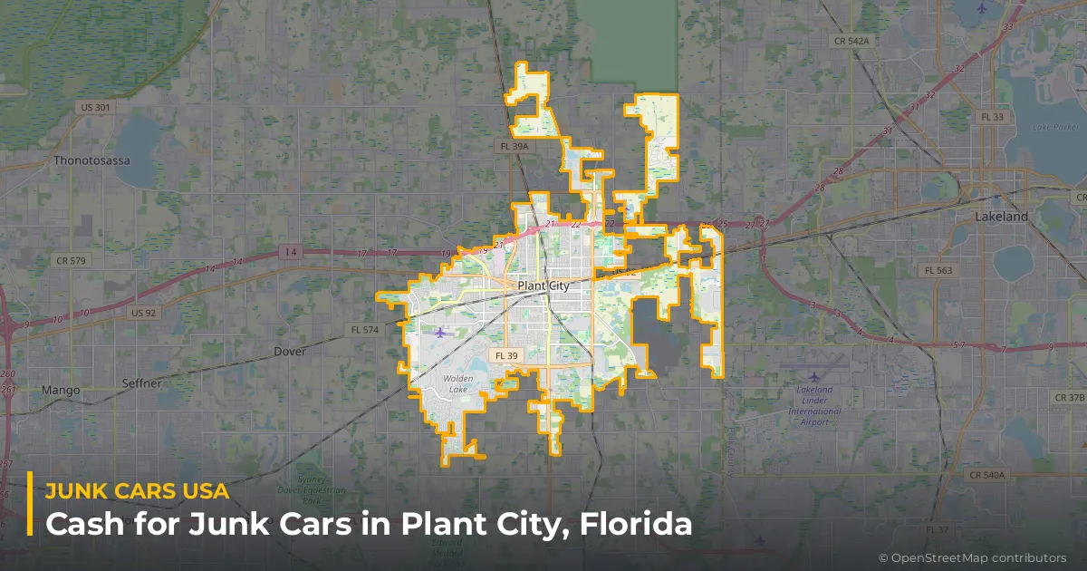 Plant City, FL service area map