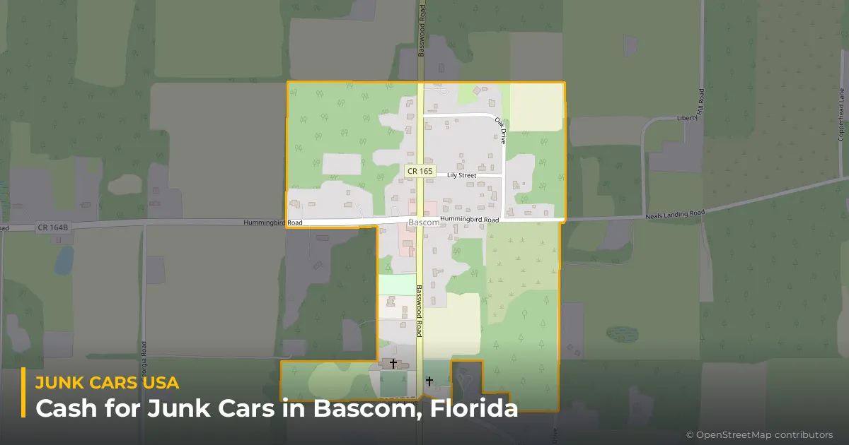Bascom, FL service area map