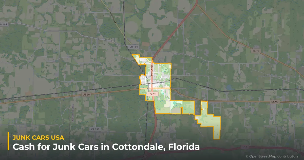 Cottondale, FL service area map