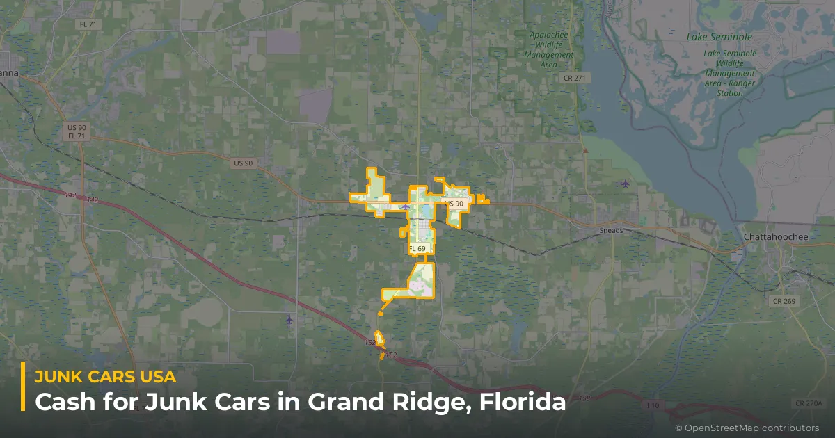 Grand Ridge, FL service area map