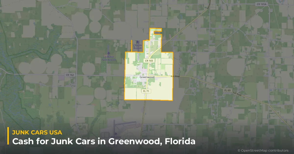 Greenwood, FL service area map