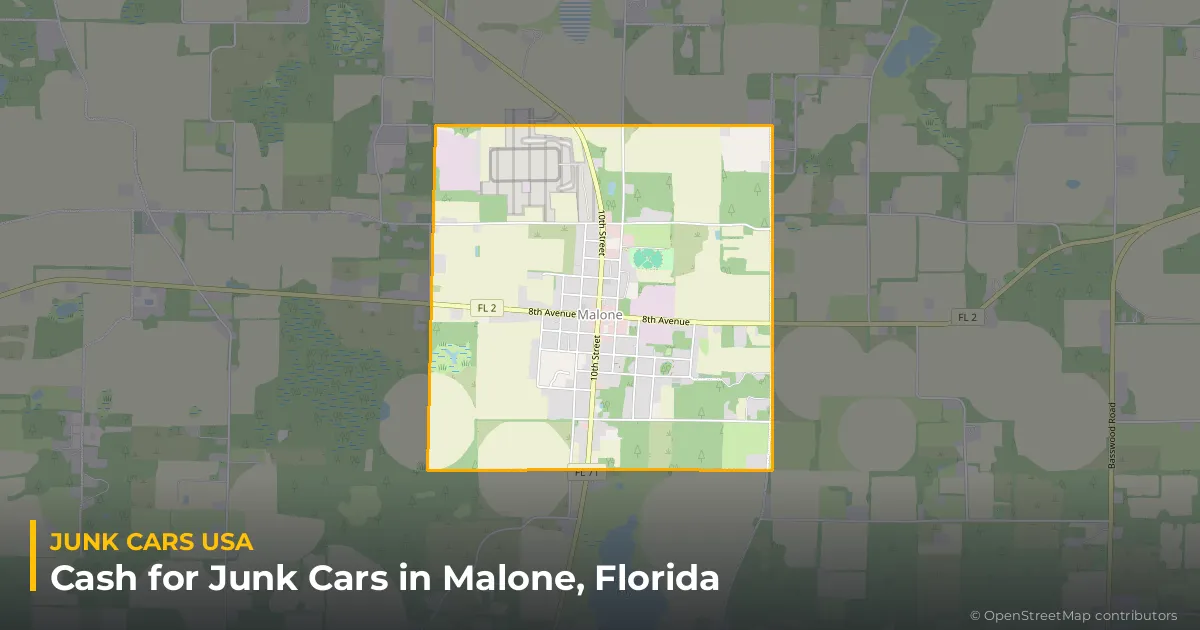 Malone, FL service area map