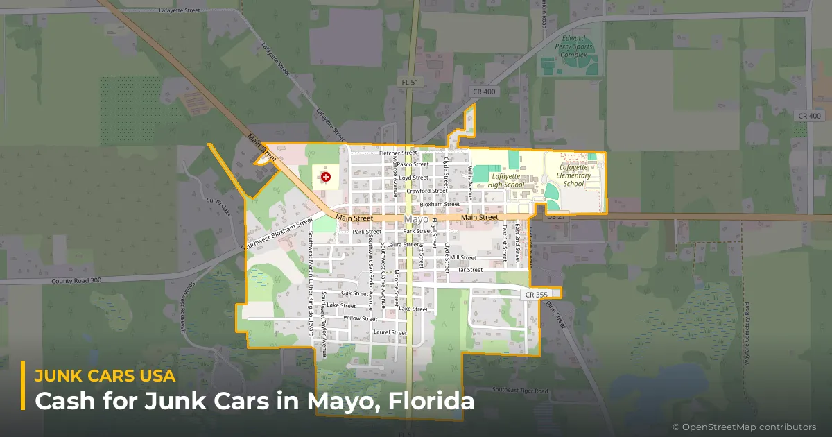 Mayo, FL service area map