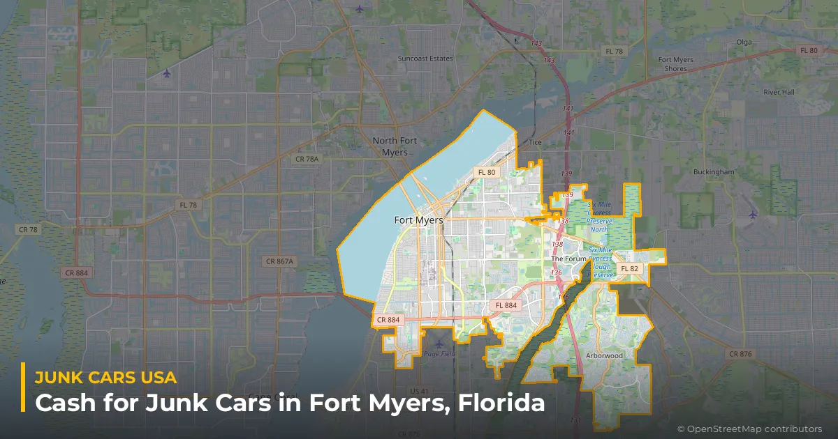 Fort Myers, FL service area map