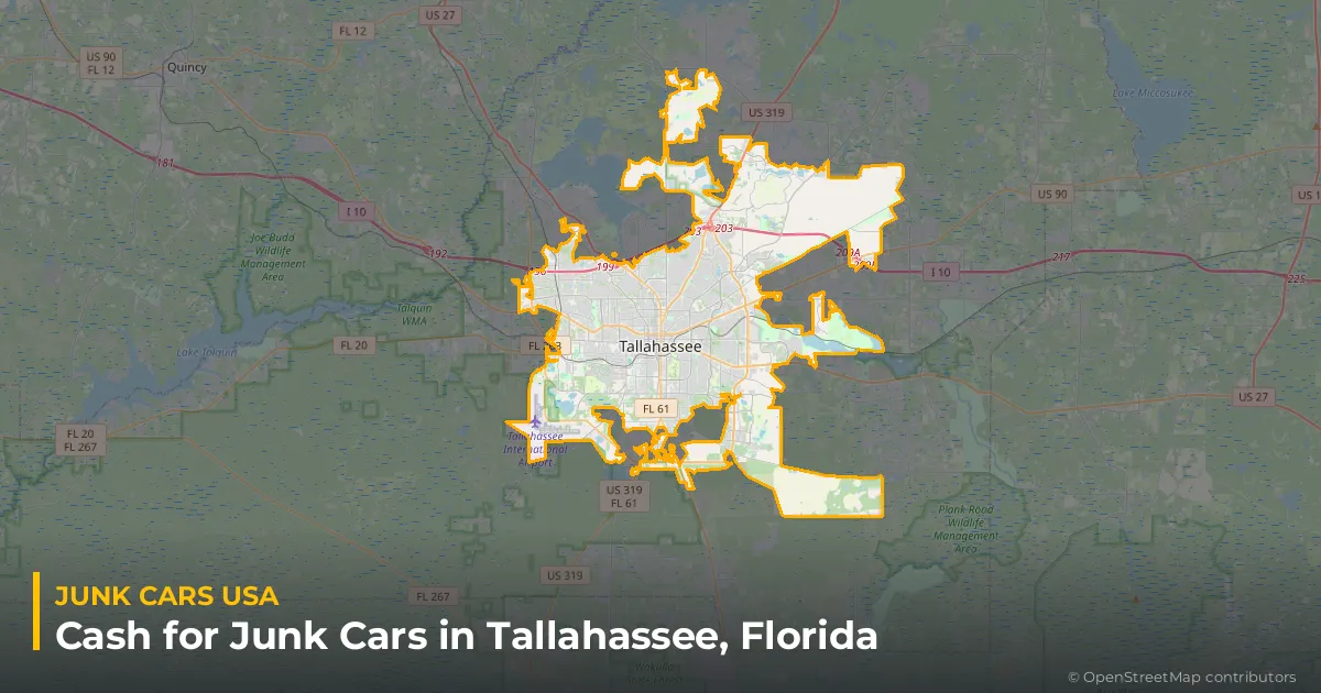 Tallahassee, FL service area map