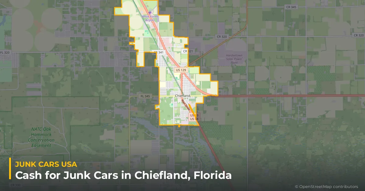 Chiefland, FL service area map