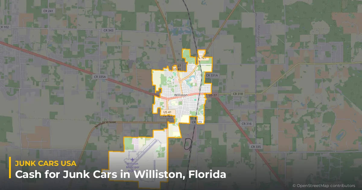 Williston, FL service area map