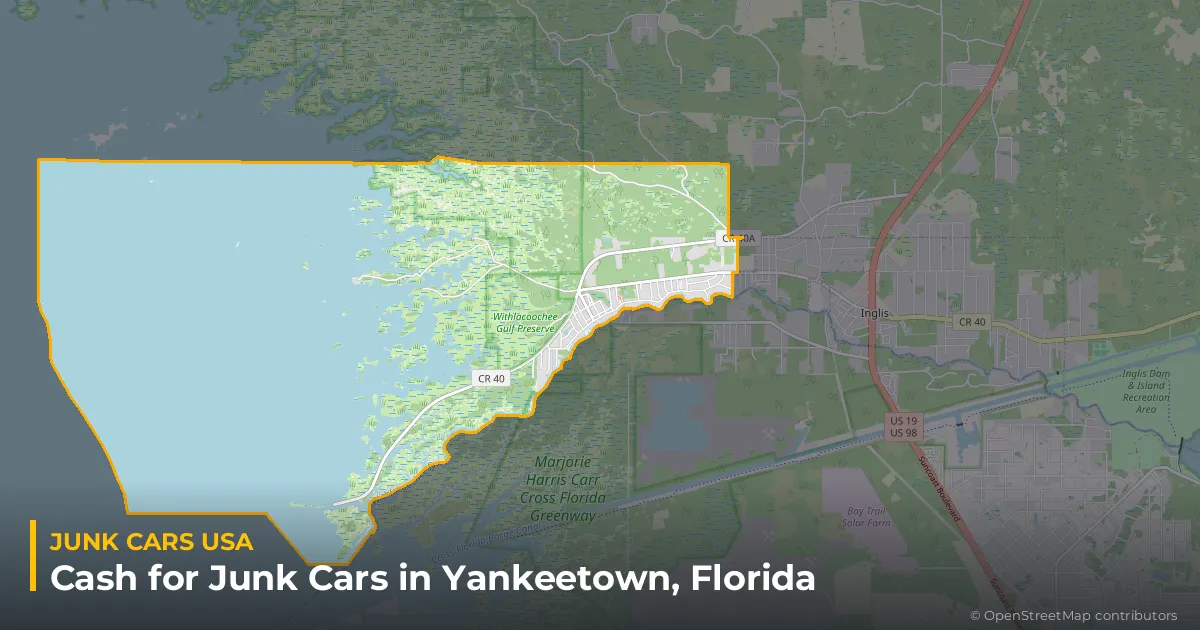 Yankeetown, FL service area map