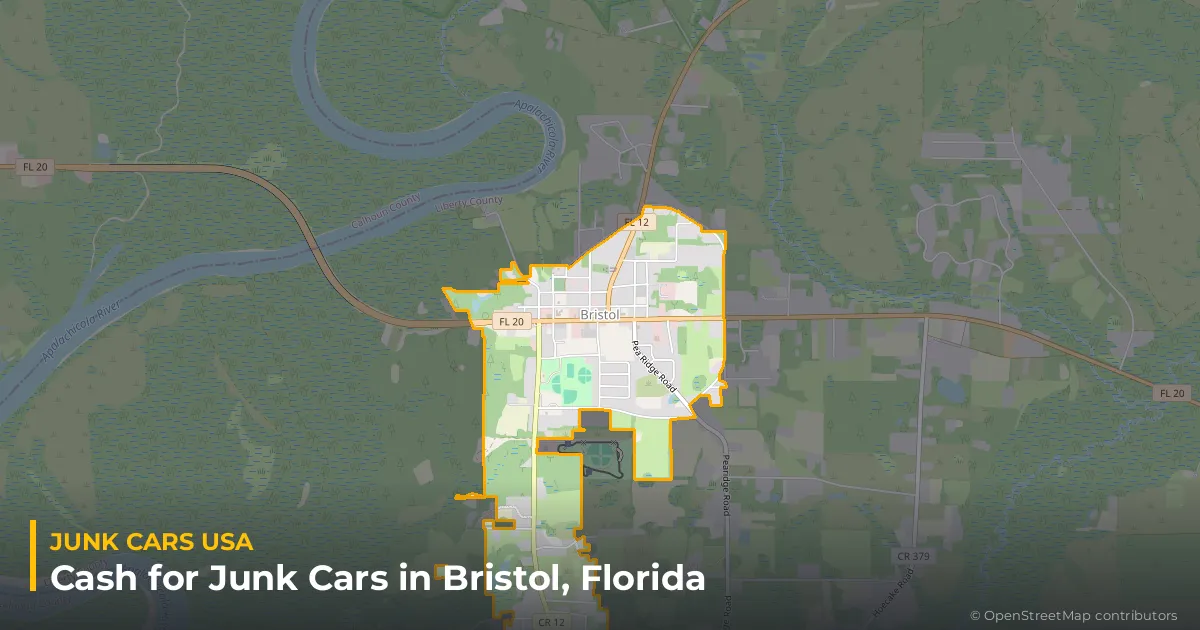 Bristol, FL service area map