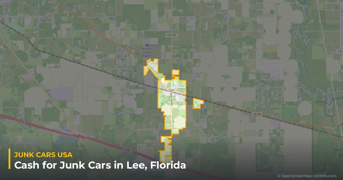 Lee, FL service area map
