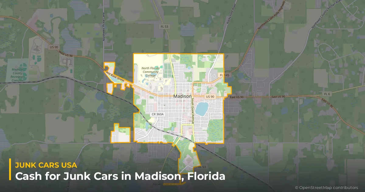 Madison, FL service area map