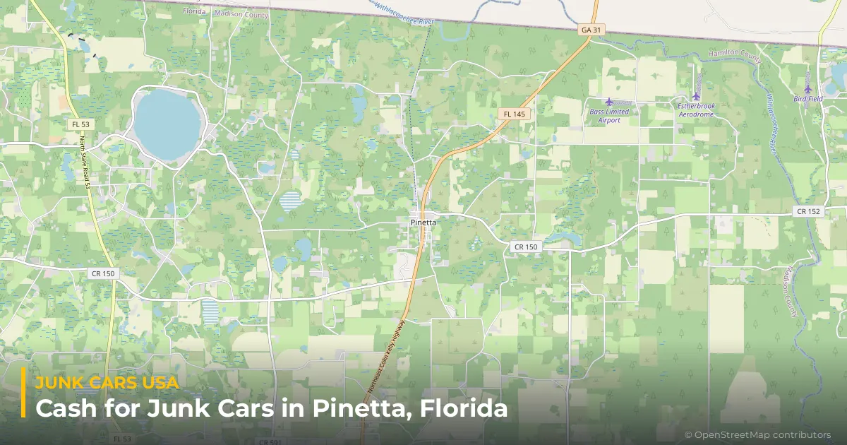 Pinetta, FL service area map