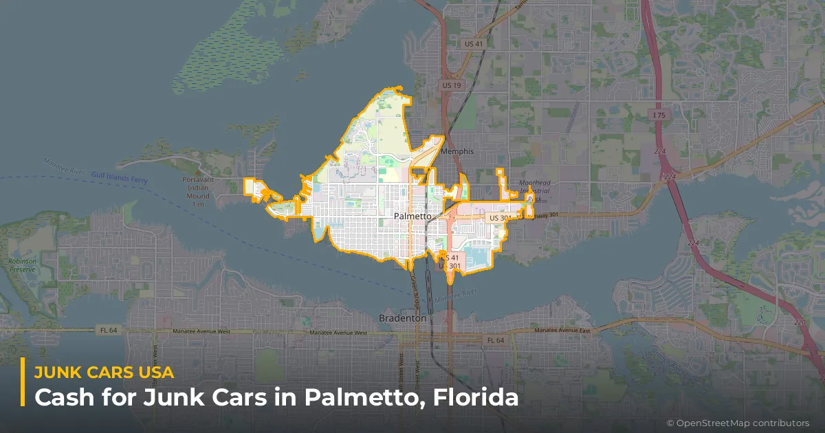 Palmetto, FL service area map