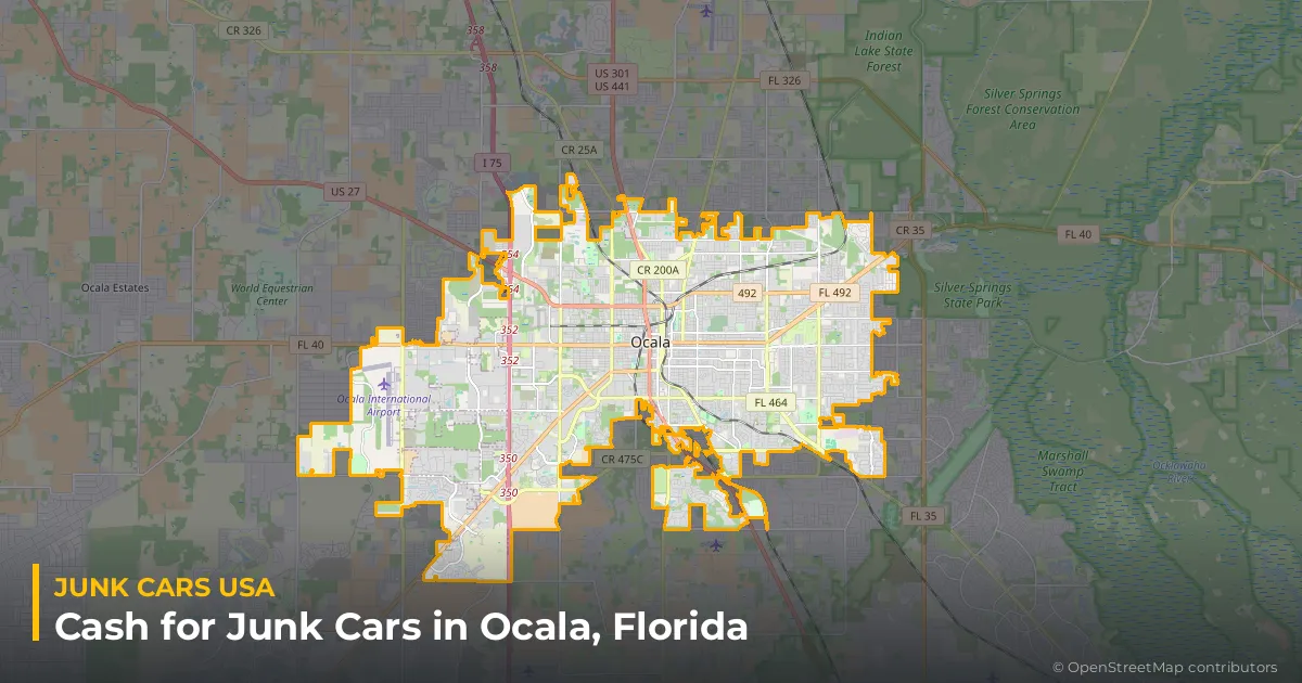 Ocala, FL service area map