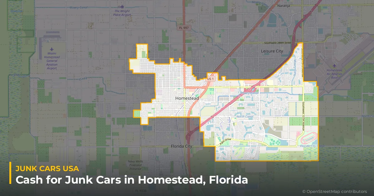 Homestead, FL service area map