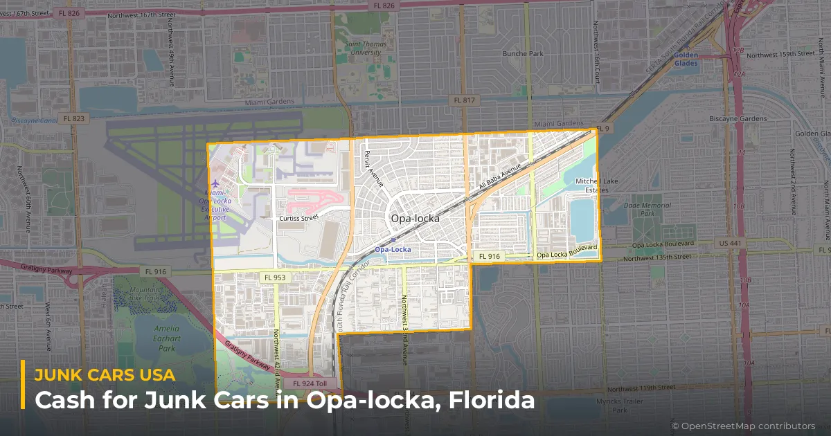 Opa-locka, FL service area map