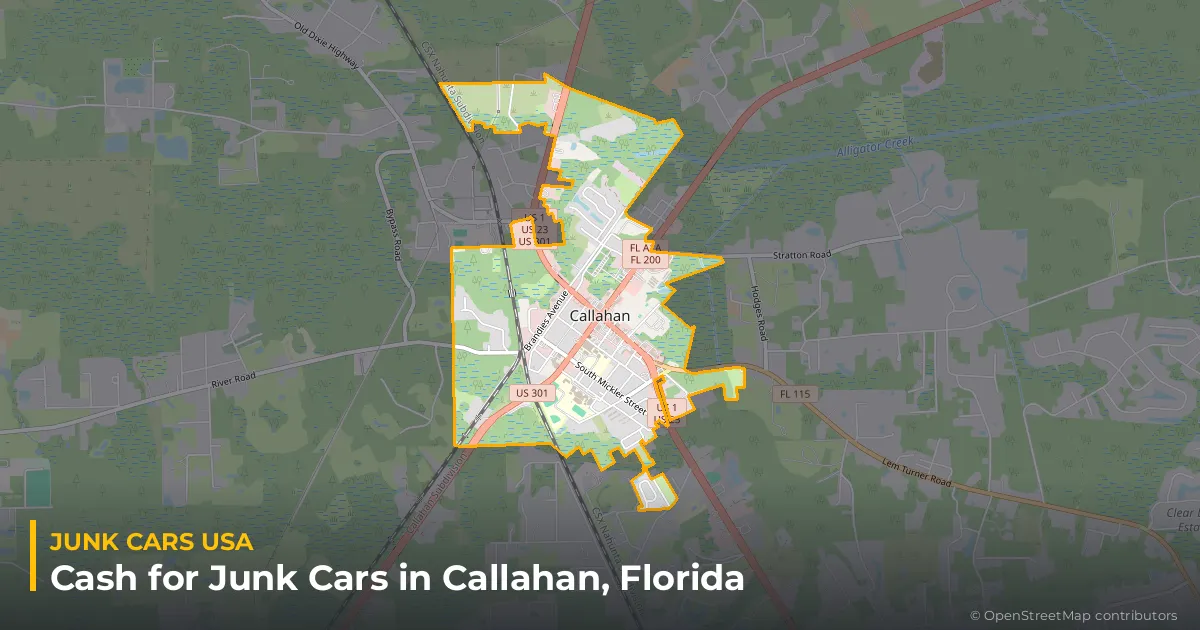 Callahan, FL service area map