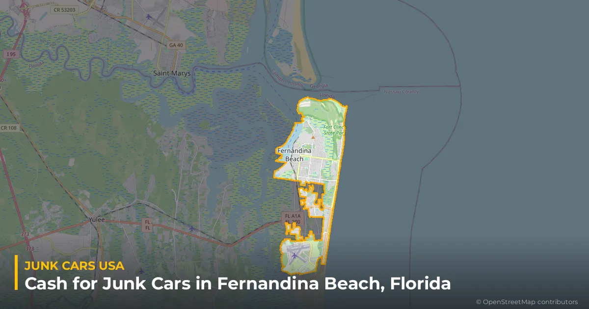 Fernandina Beach, FL service area map