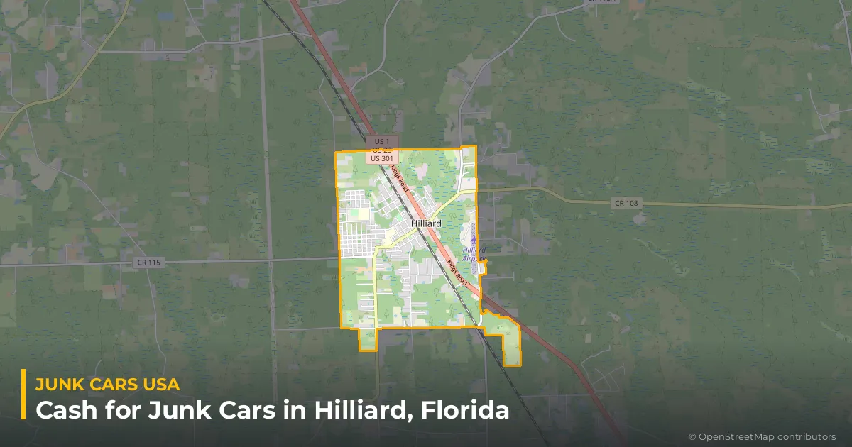 Hilliard, FL service area map